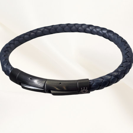 Bratara din piele Navy Obsidian [1]