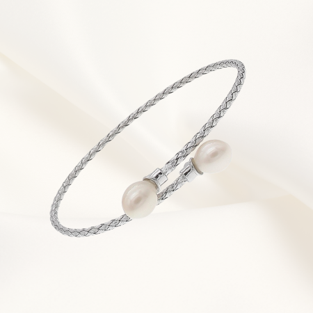 Cadouri adolescente - Bratara fixa argint cu perle de cultura Pearl Melody