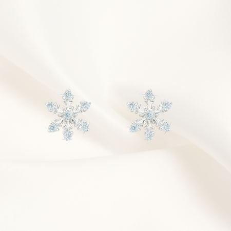 Cercei din argint Winter Bloom