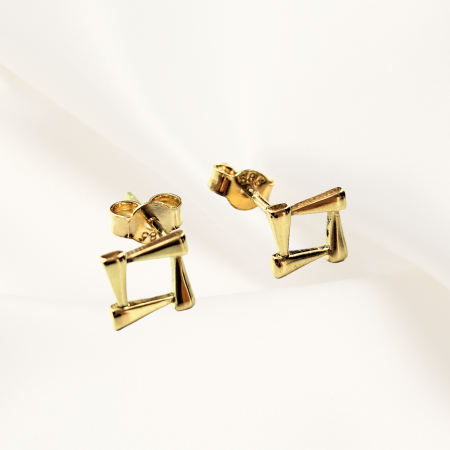 Cadouri adolescente - Cercei ,,Elegance Square'', Aur Galben 14K