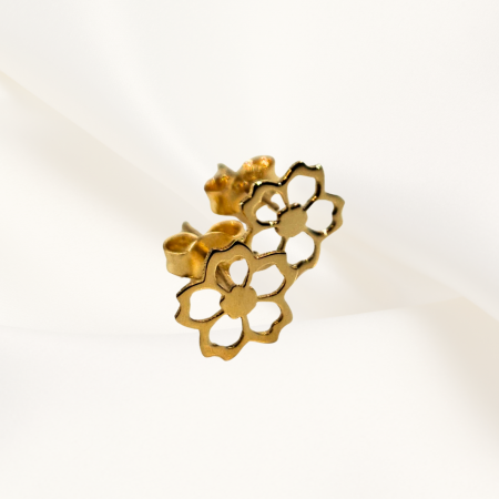 Cadouri fetite - Cercei ,,Golden Blossom'', Aur galben 14K