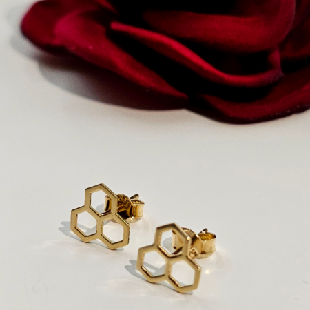Cercei ,,Molecula Fericirii'' Aur galben 14K [1]