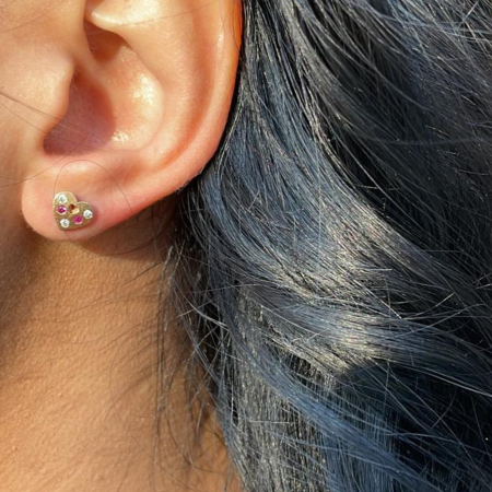 Cercei ,,Royal Love" Aur 14K cu inchidere protectie Bebelusi si Fetite [2]