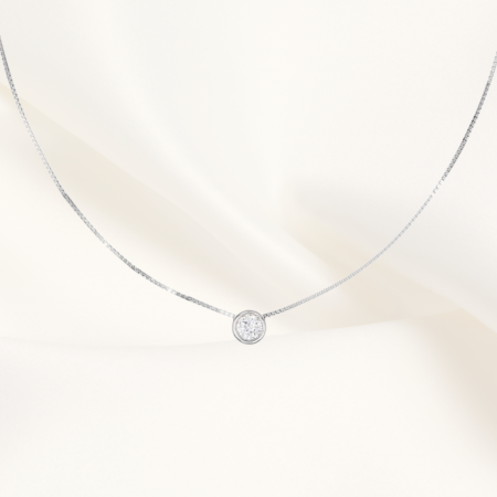 Silver Touch - Colier argint Solitaire Glow