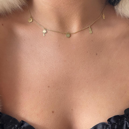 Colier ,,Summer Vibes'' din Aur galben 14K Cu 2 diamante [2]
