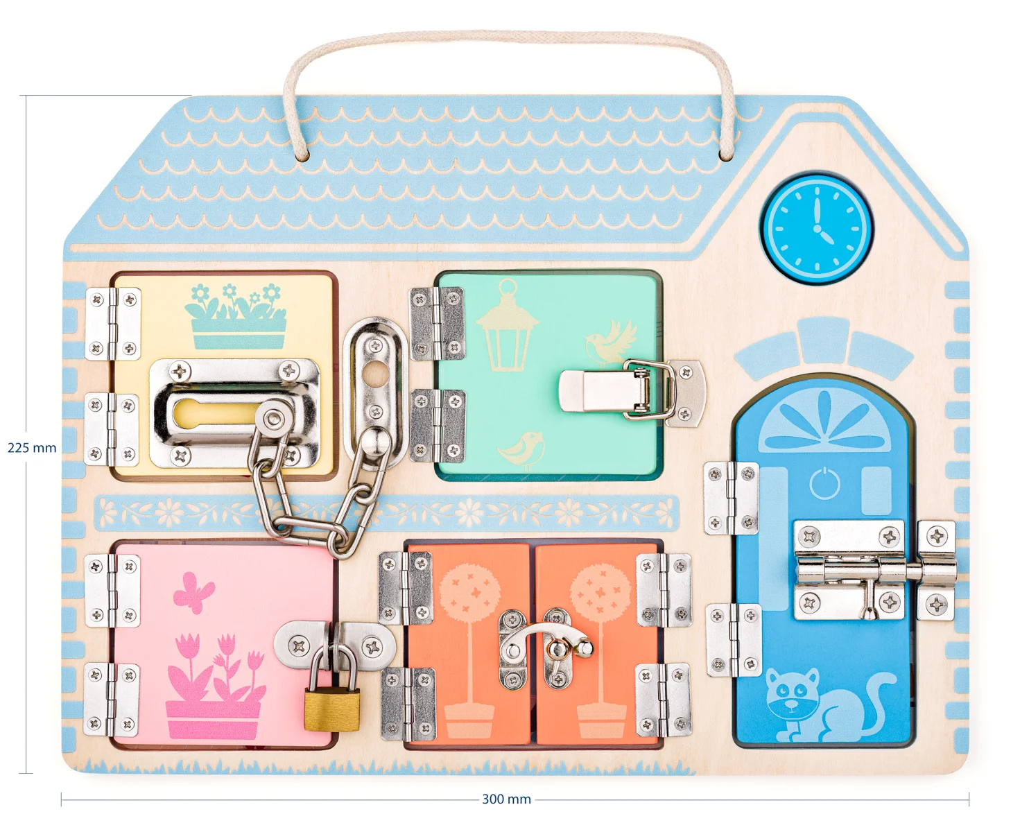 Busy Board - Placă senzorială cu diferite tipuri de încuietori [2]