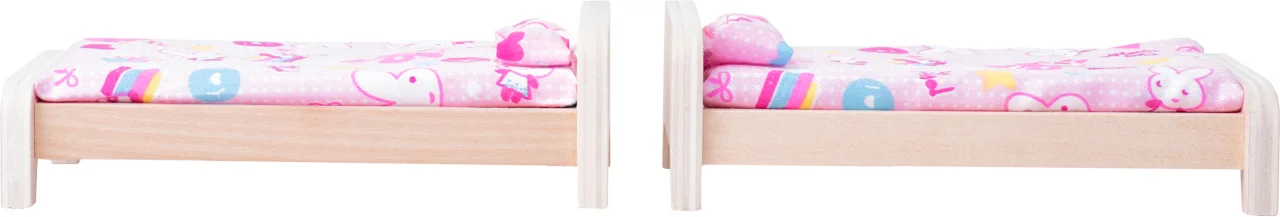 Casă de păpuși din lemn cu etaj, terasă, 4 personaje și mobilier [5]