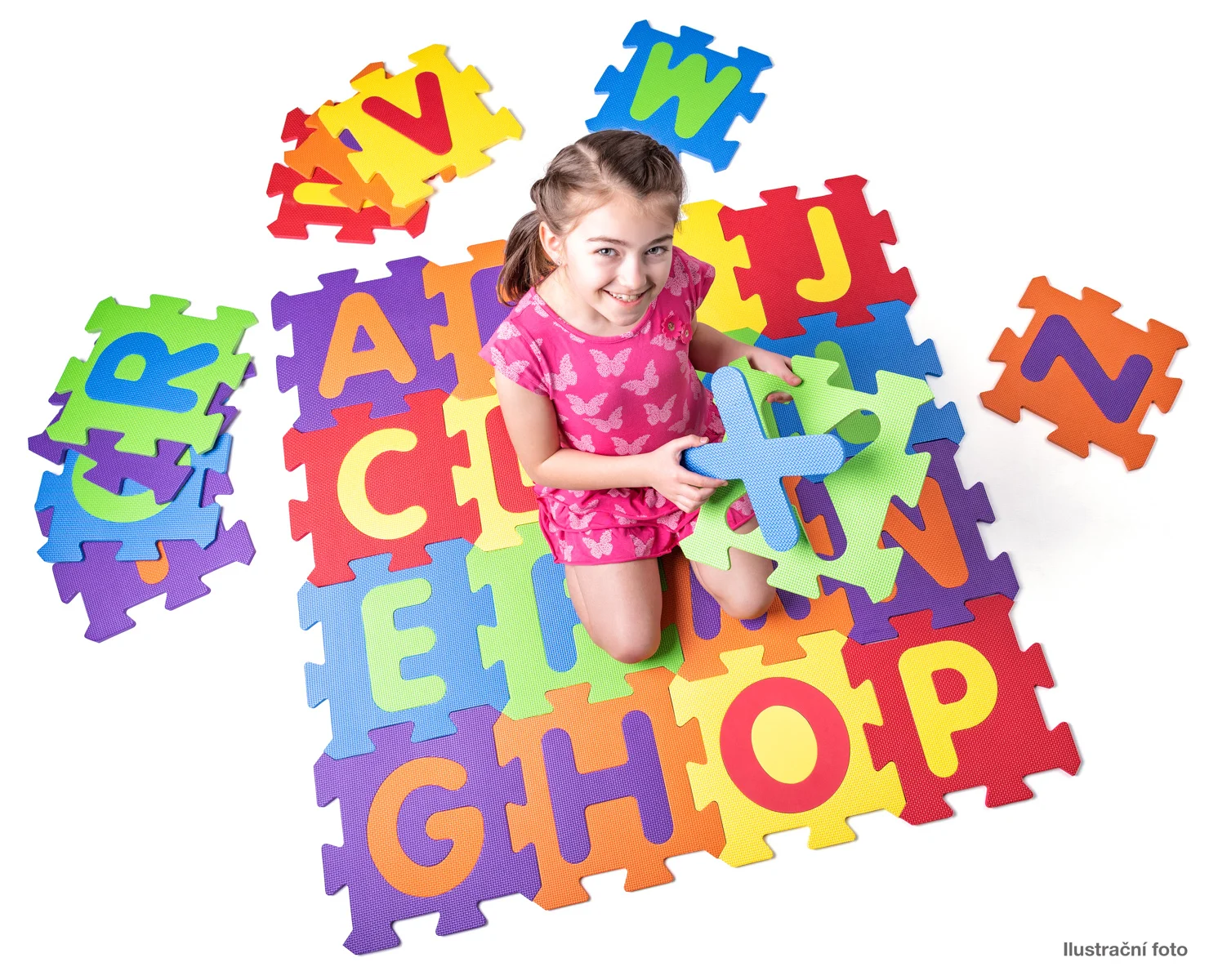 Covoraș-puzzle din spumă cu 52 de piese - Alfabet