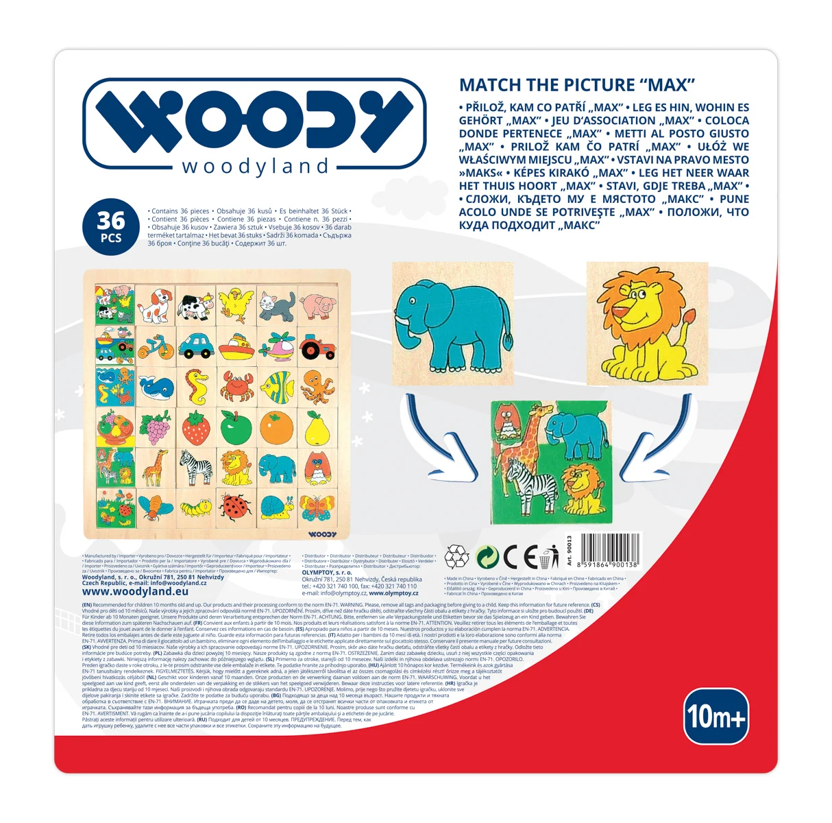 Joc de asociere cu 36 piese din lemn [2]