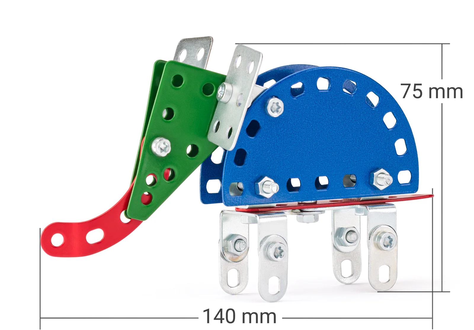 Noutăți - Joc de construcție cu piulițe și șuruburi metalice - Elefant