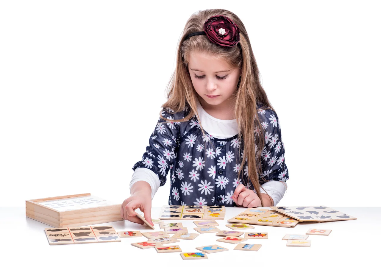 Joc de memorie cu piese din lemn - Găsește umbra [2]