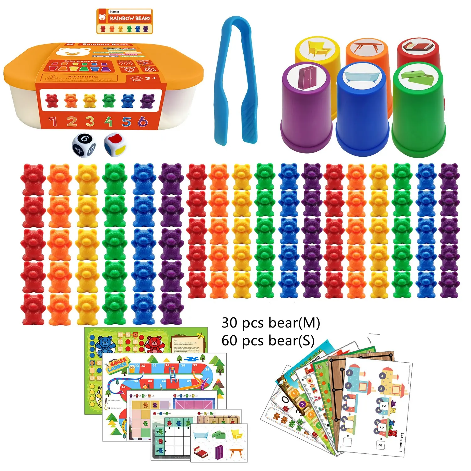 Joc educativ- Numaram si sortam ursuleti [3]