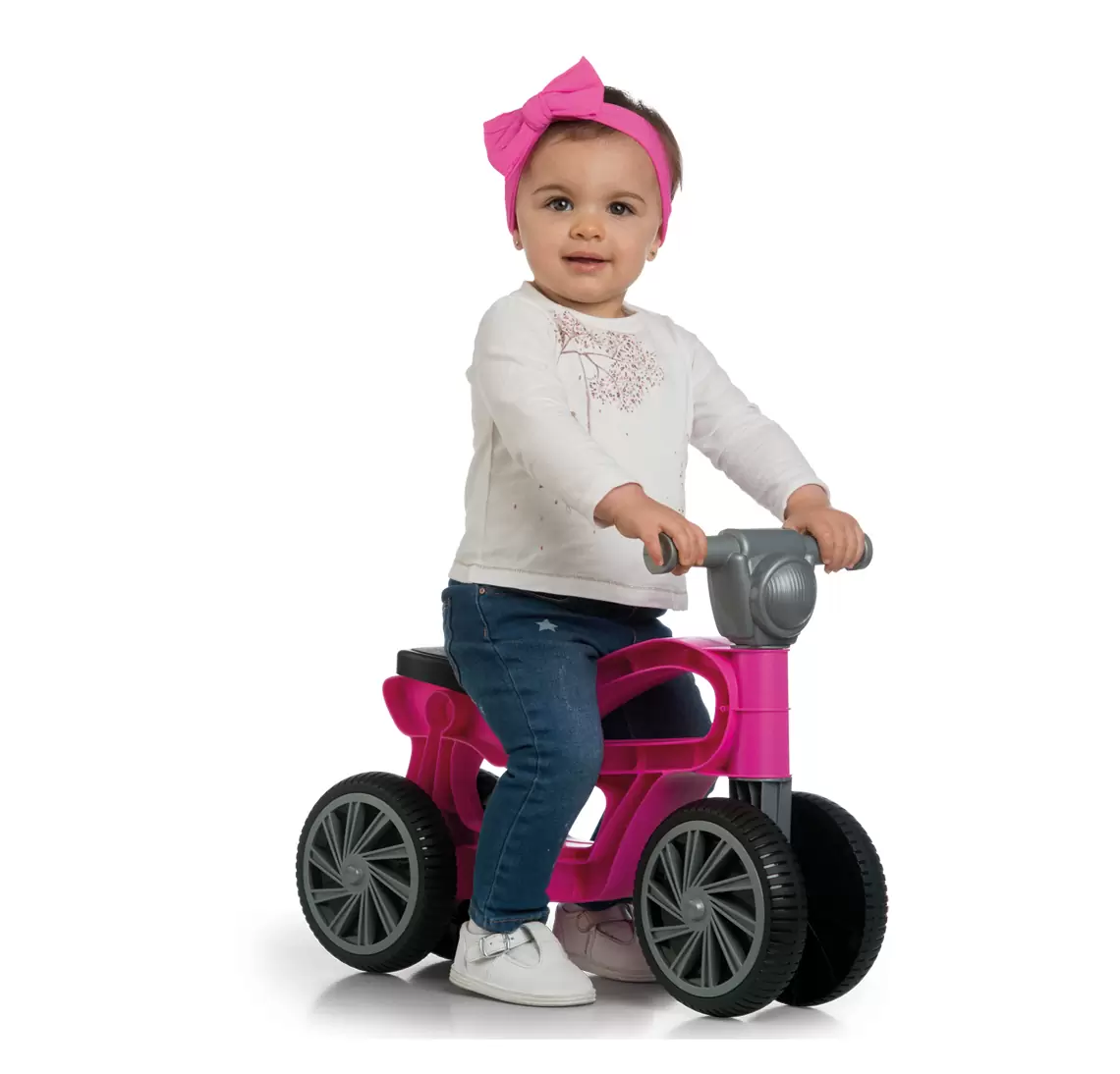 Mini bicicleta fara pedale, cu 4 roti - Violet [2]