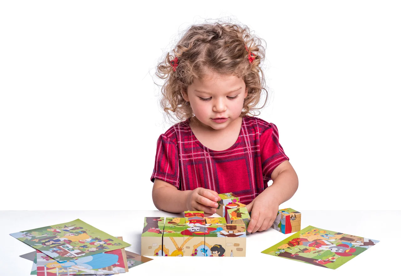 Puzzle cu 20 de cuburi din lemn - 6 povești clasice [3]