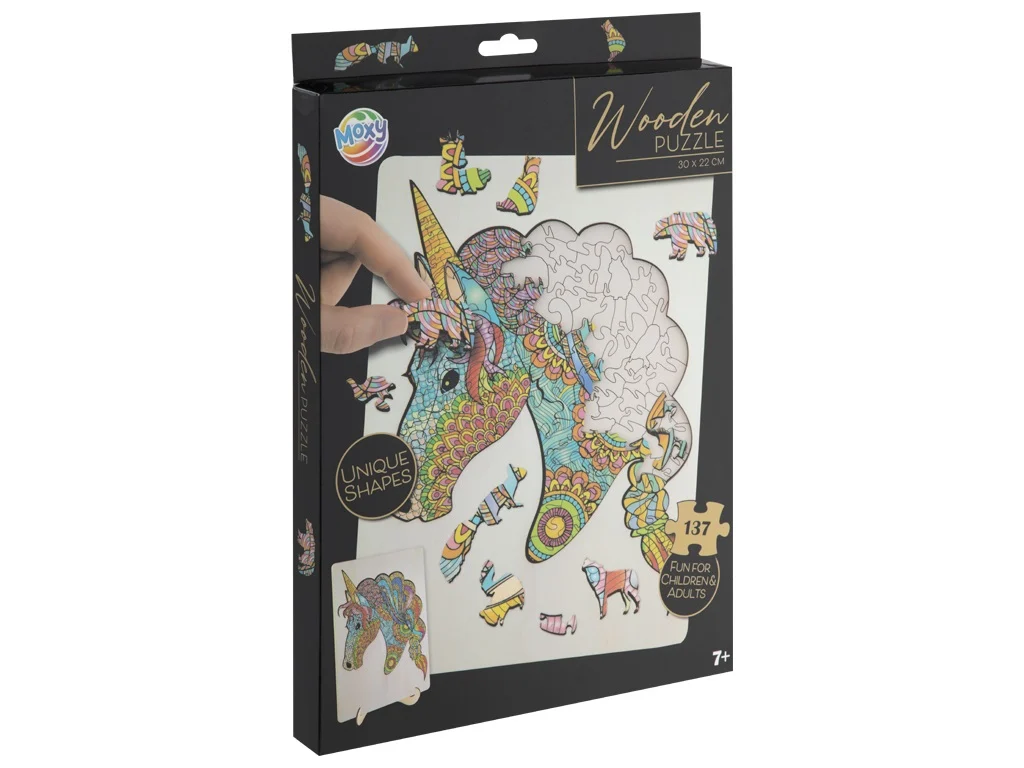 
Puzzle din lemn cu 137 de piese în forme deosebite - Unicorn  [5]