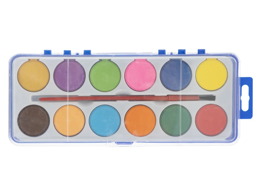 Noutăți - Set acuarele și pensulă - 12 culori 