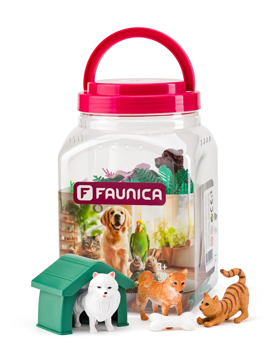 Figurine - Set de 14 animale de companie și accesorii din plastic