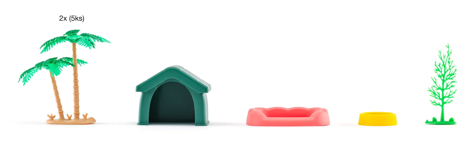 Set de 14 animale de companie și accesorii din plastic [3]