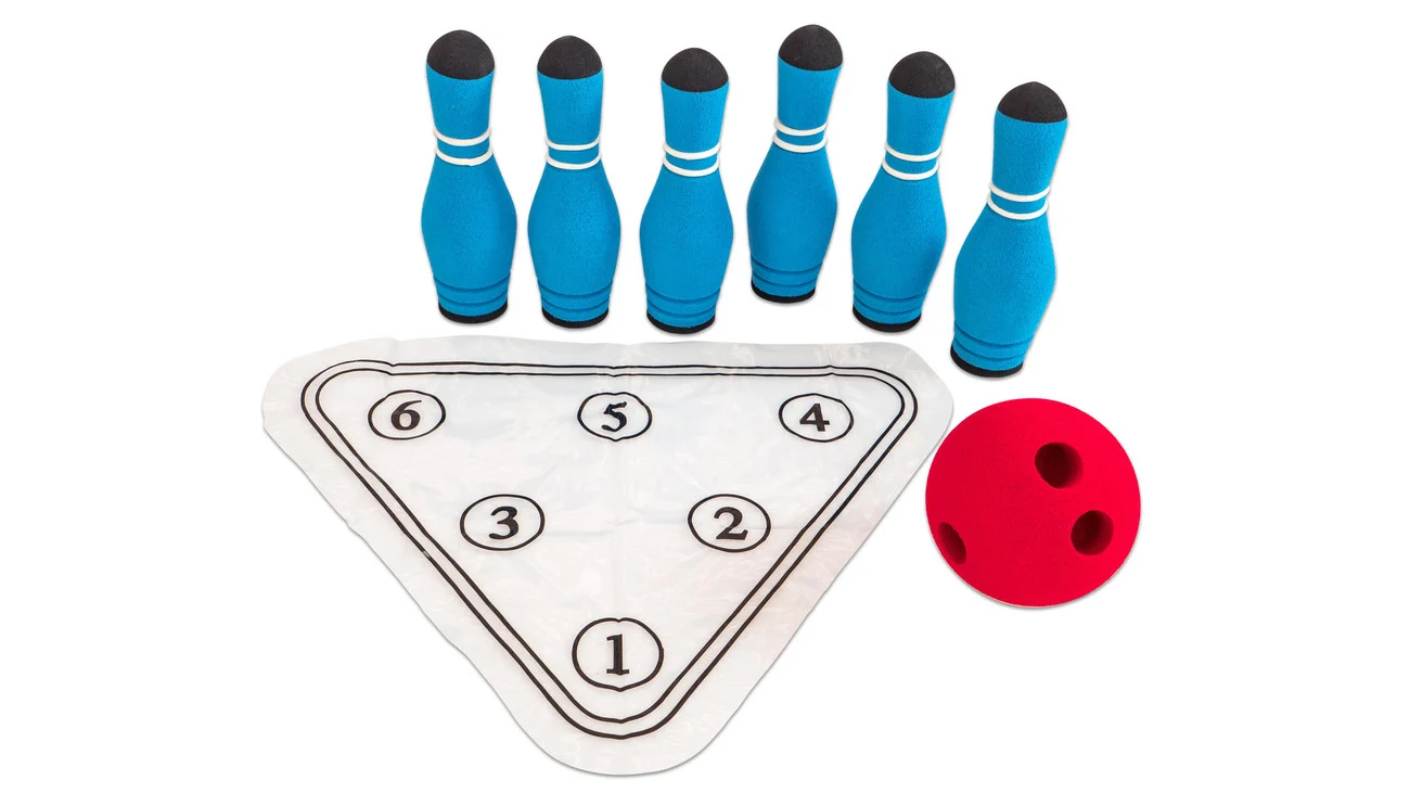 Jucarii de exterior - Set de bowling cu 6 popice și o minge din spumă