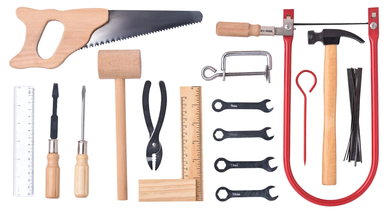 Trusă cu 23 de unelte din lemn și metal [3]