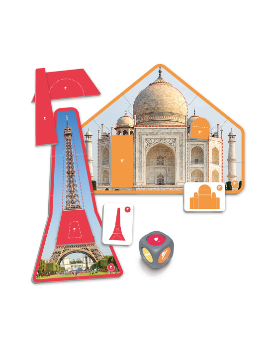  Recunoaște și completează formele geometrice în arhitectură   [3]