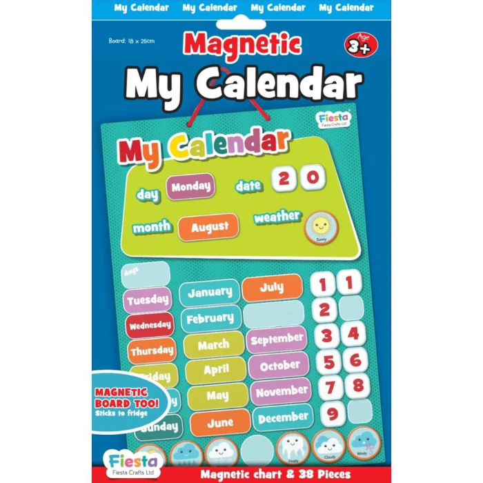 13277 FCT-2399 Calendar magnetic cu 38 de piese, 20 x 26 cm Bigjigs [4]