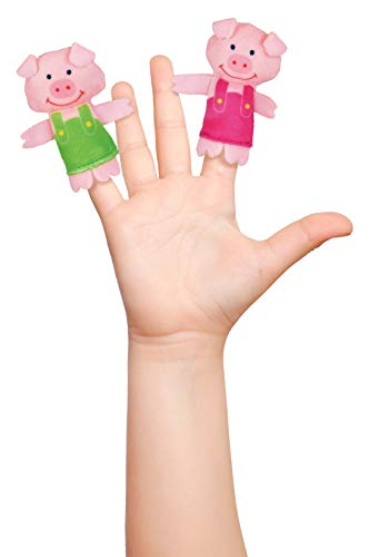 13278 FCT-2458 Set de 3 marionete - Lupul si cei 3 Purcelusi Bigjigs [4]