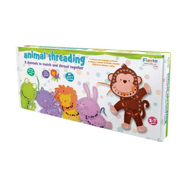 13280 T-2730 Set de cusut cu 30 de piese și 10 șnururi - Animale Bigjigs [2]