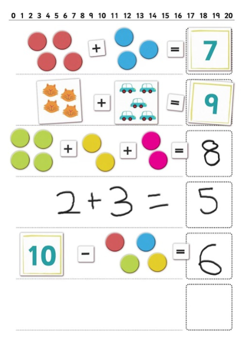 13281 FCT-2810 Joc magnetic cu 108 piese și marker - Adunarea și scăderea până la 20 Bigjigs [3]