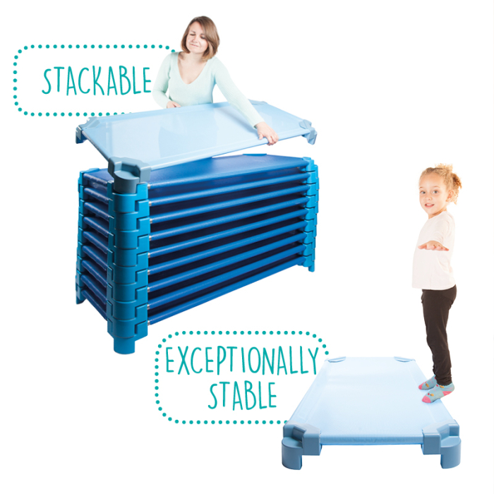 Pat stivuibil asamblat cu cearșaf, 131 x 55 x 11 cm  [2]