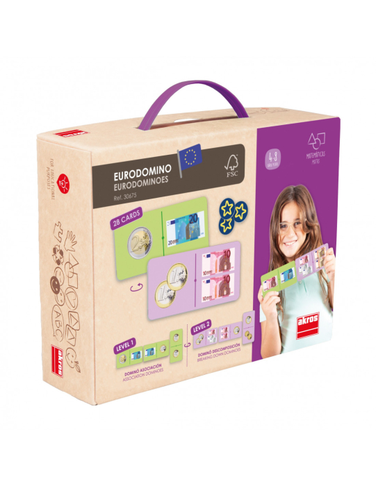 Joc domino cu 43 de piese - Învăț despre monede și bancnote Euro [4]