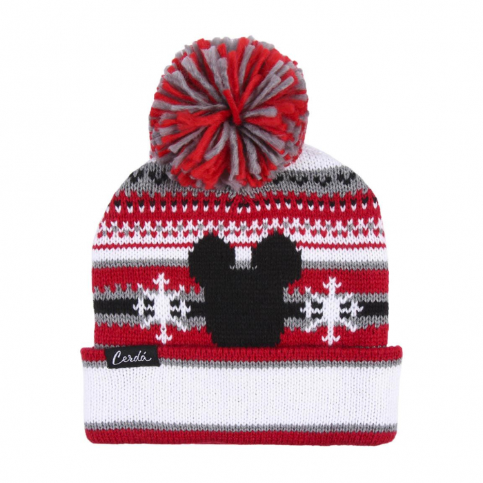 Caciulita calduroasa rosie cu pompom - Mickey [2]