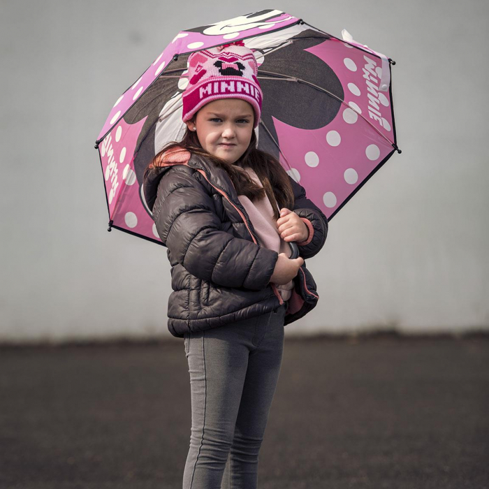 Caciulita calduroasa roz cu pompom - Minnie [3]