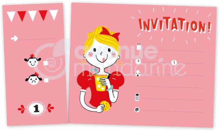 Carnetel cu 12 invitatii pentru petrecere - Printese [2]