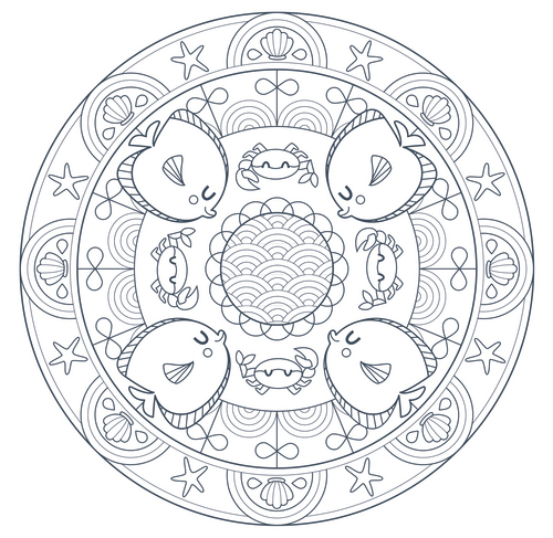 Carte spiralata cu mandale de colorat - Animale [2]