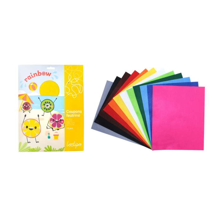 Fetru uni - 12 culori asortate, 24 x 30 cm [2]