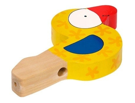 Fluier din lemn în formă de pasăre, 9 x 5,5 cm [2]