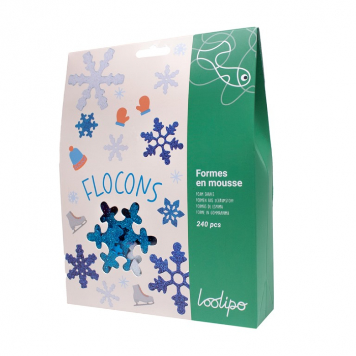 Fulgi de zapada glitter adezivi - 240 buc [2]