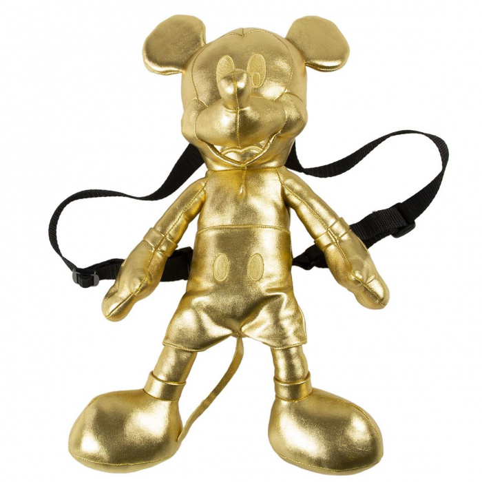 Ghiozdan 2 in 1, pentru gradinita si joaca - Mickey Mouse auriu
