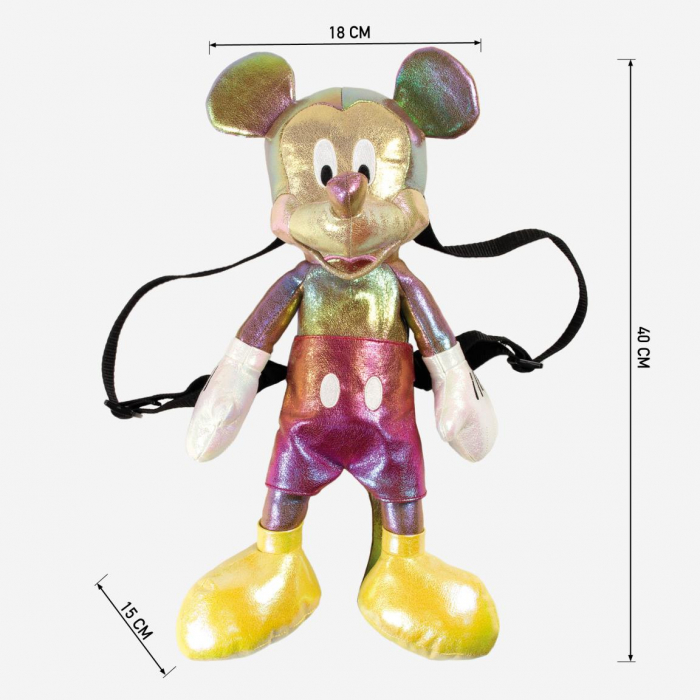Ghiozdan 2 in 1, pentru gradinita si joaca - Mickey Mouse iridescent [2]