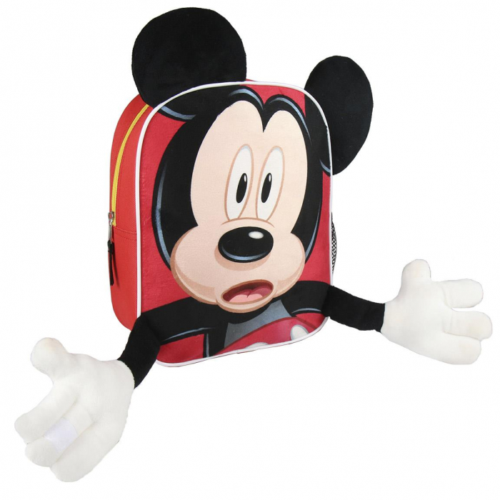 Ghiozdan de gradinita - 3D Mickey Mouse, 26 x 30 x 34 cm