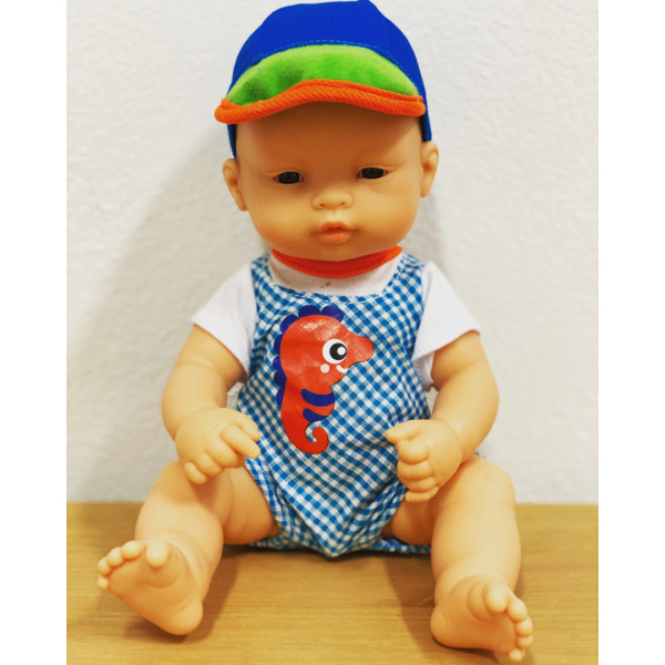 Hainute pentru papusi baieti de 32 cm - Salopeta si sapca [2]