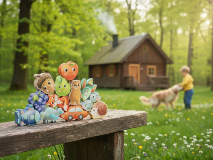 Joc 2 în 1 montessori - Atinge, ghicește și potrivește [6]