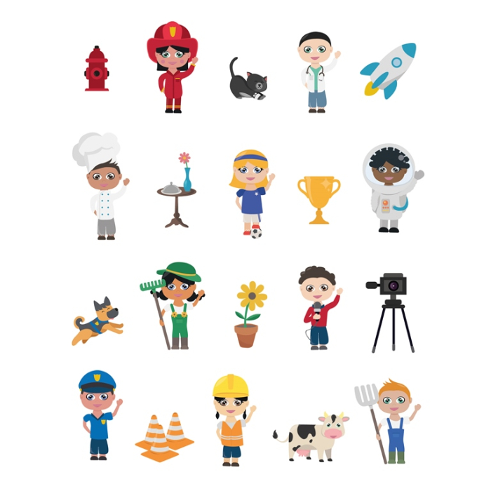 Joc cu 240 de stickere și 12 planșe - Meserii [2]