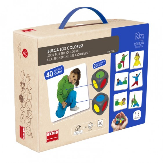 Joc de asociere cu 40 de carduri, 1 zar colorat și CD - Cauta culorile! [2]