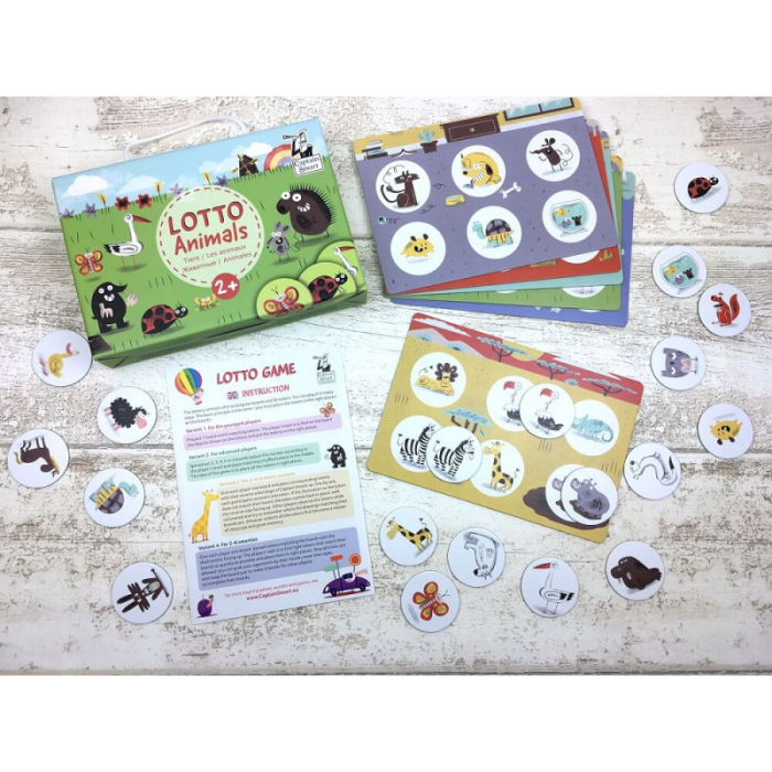 Joc de asociere cu 6 planse si 36 de jetoane - Animale [3]