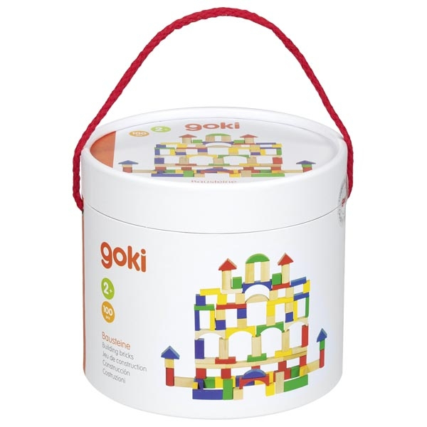 Joc de construcție cu 100 de piese colorate din lemn [2]