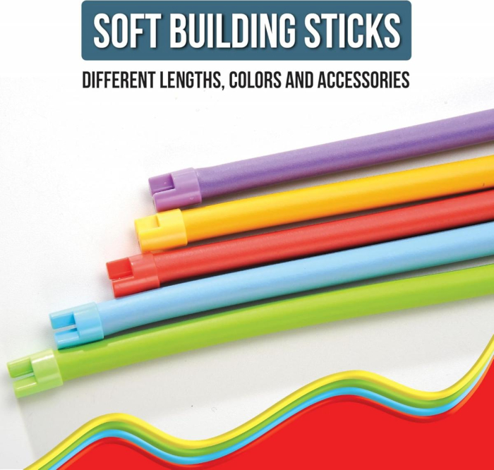 Joc de construcție cu 34 de piese flexibile - Mașinuța Bendy Buggy [5]