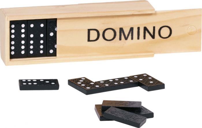 Joc de domino in cutie din lemn