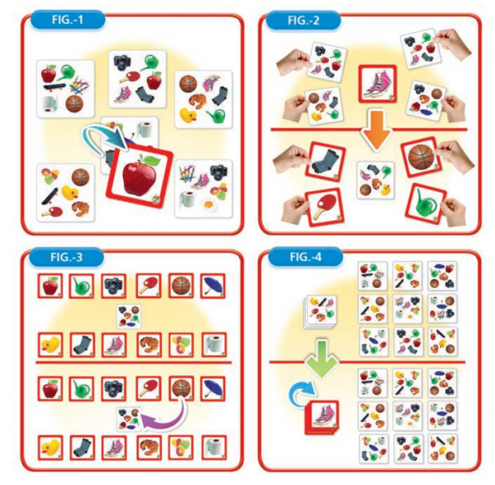 Joc de societate 6 în 1 cu 70 de carduri cu imagini - Lynx Go [3]